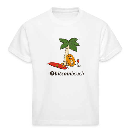 Bitcoin Beach Shirt Kinder Weiß