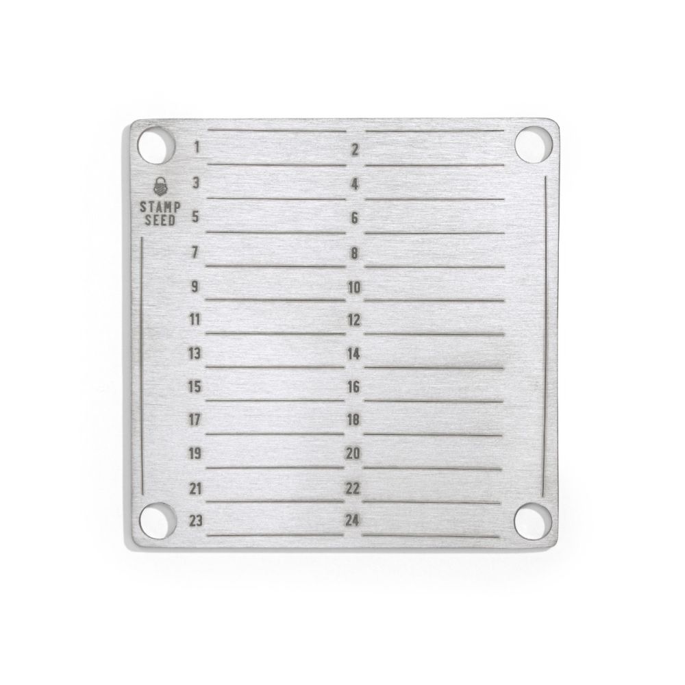 Stamp Seed Titanium Seed Plate, 24 words