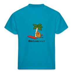 Bitcoin Beach Shirt Kinder Azurblau